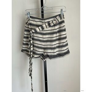 Majorelle Blue Stripe Belted Shorts